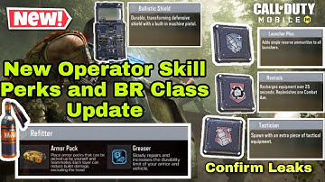 New Operator Skill Ballistic Sheild | Restock, Tactician Perk | Refitter BR Class in COD Mobile 😍🔥