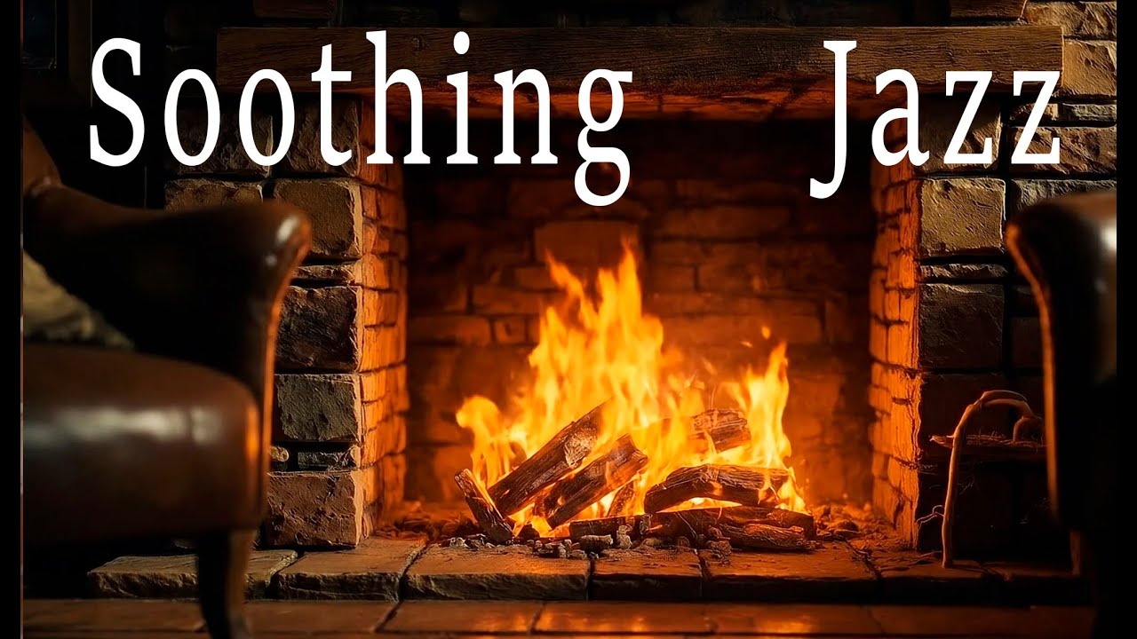 FirePlace Relax Jazz 🔥 Calming Background Music for Sleep, Work, Study, Coding