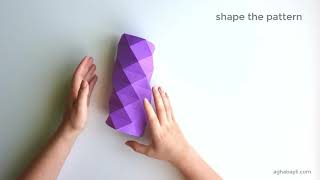 Origami Tutorial  'Yoshimura pattern' (three scale variations)