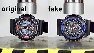 HYDRAULIC PRESS VS ORIGINAL AND FAKE SHOCKPROOF WATCHES