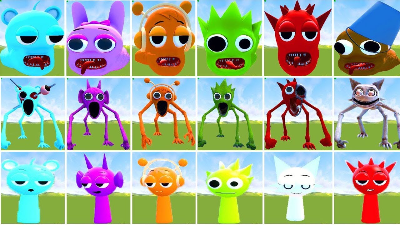 ALL NEW UPGRADED SPRUNKI POPPY PLAYTIME CHAPTER 4 RADDY RED VS OREN In ...