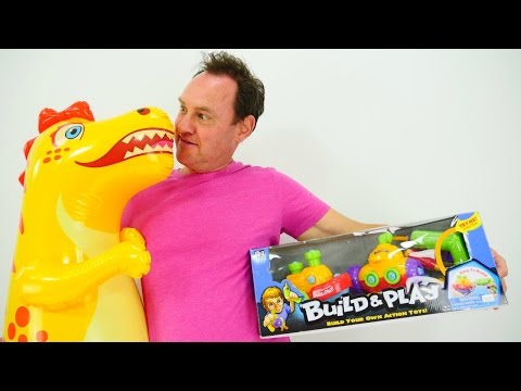 Unboxing Toys With Good Dinosaur And Tommy. Build & Play. Yellow Submarine In Orbeez Pool.