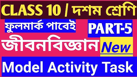 CLASS 10 LIFE SCIENCE MODEL ACTIVITY TASK PART 5/MODEL ACTIVITY TASK LIFE SCIENCE CLASS 10 PART 5