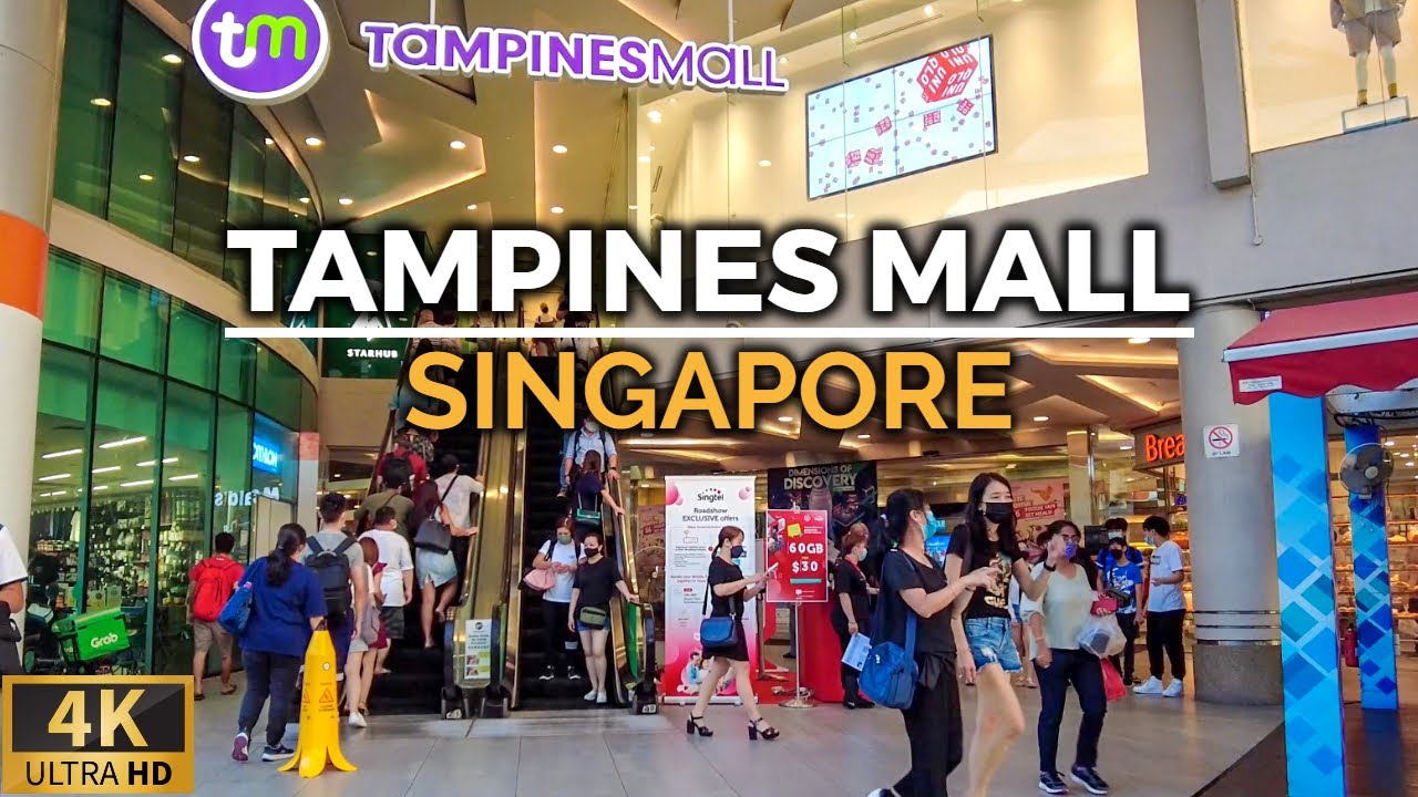 TAMPINES MALL in SINGAPORE Afternoon Walk [4K] Singapore June 2022