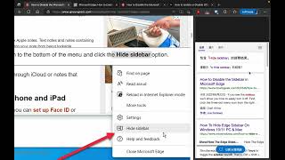 how to close the sidebar in edge browser tutorial