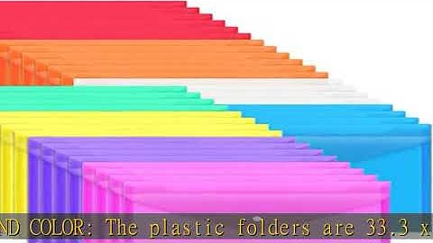 36pcs Plastic Envelopes, Clear Poly Envelopes with Snap Button Closure, Letter Size, Plastic File F