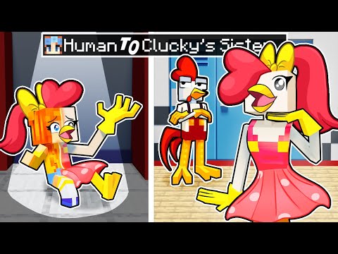 From HUMAN to CLUCKY's SISTER in Minecraft?!