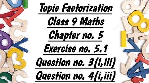 Factorization,Class 9 Maths Chapter 5 Exercise 5.1 Question 3 and 4 | @Mathpoint with Rameen