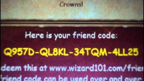 Wizard 101 - Friend Code