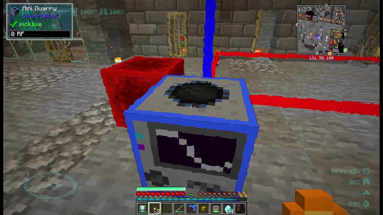 All the mods 6 Ep 31.2 first try of a quarry. - YouTube