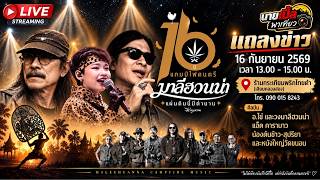 🔴 LIVE สด | แถลงข่าว 16 ปี แคมป์ไฟดนตรี มาลีฮวนน่า | แอ๊ด คาราบาว • ต้นข้าว สุปรียา | 16 ก.ย. 2569