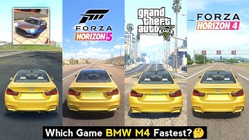 BMW M4 Top Speed in Extreme Car Driving Simulator, Forza Horizon 5, Forza Horizon 4, GTA 5