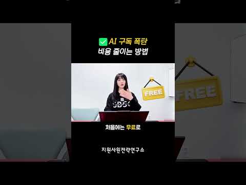 AI 툴 구독료 부담되기 시작했다면... 툴 구독료 이렇게 줄입니다.  정부 지원금 활용해서 구독료 0원으로 사용하는 방법