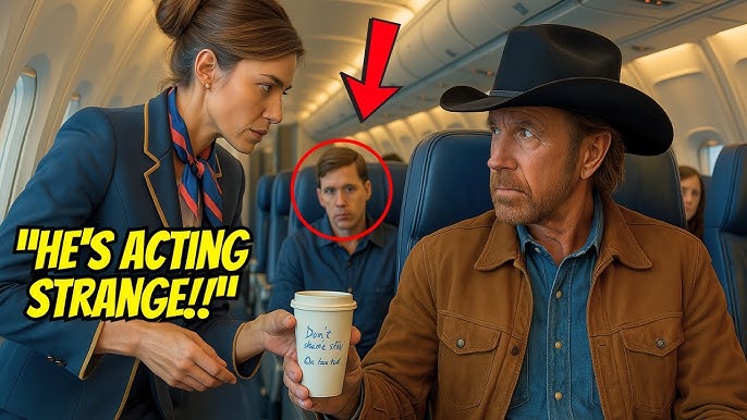 Flight Attendant Hands Chuck Norris a Cup With a Message—He Doesn't Even  Blink - YouTube