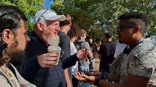 Christian Claim Dismantled in Seconds! Hamza Den Speakers Corner 