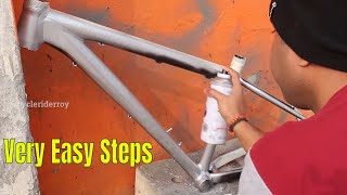 How To Repaint MTB Cycle at Home Easily | Easy Bicycle Repainting Video India Hindi