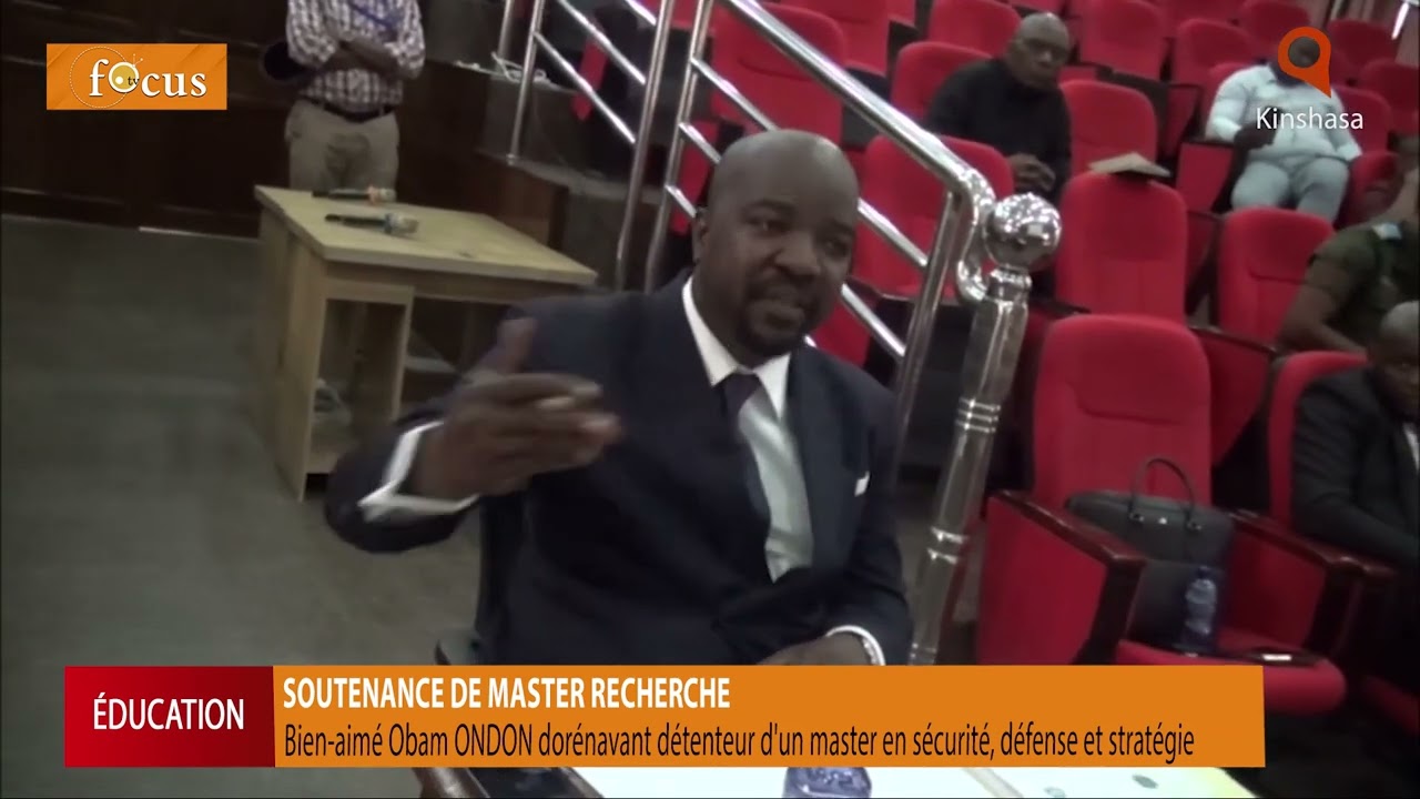 Bien-aimé Obam ONDON désormais titulaire d'un master recherche en sécurité, défense et stratégie.
