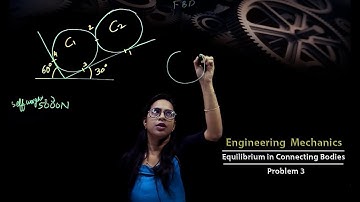 Engineering Mechanics | Equilibrium in connecting bodies | Problem 3 | #16 | Prof. Sonali P