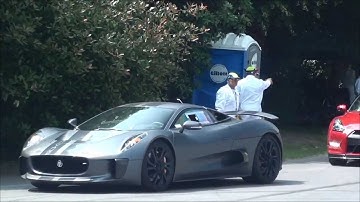 Jaguar C-X75 - Full Throttle Accelerations, Launch and POWERSLIDE!