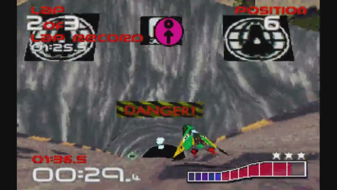 Wipeout DOS gameplay.