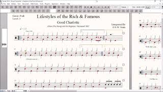 Drum Score World (Sample) - Good Charlotte - Lifestyles of the Rich and Famous