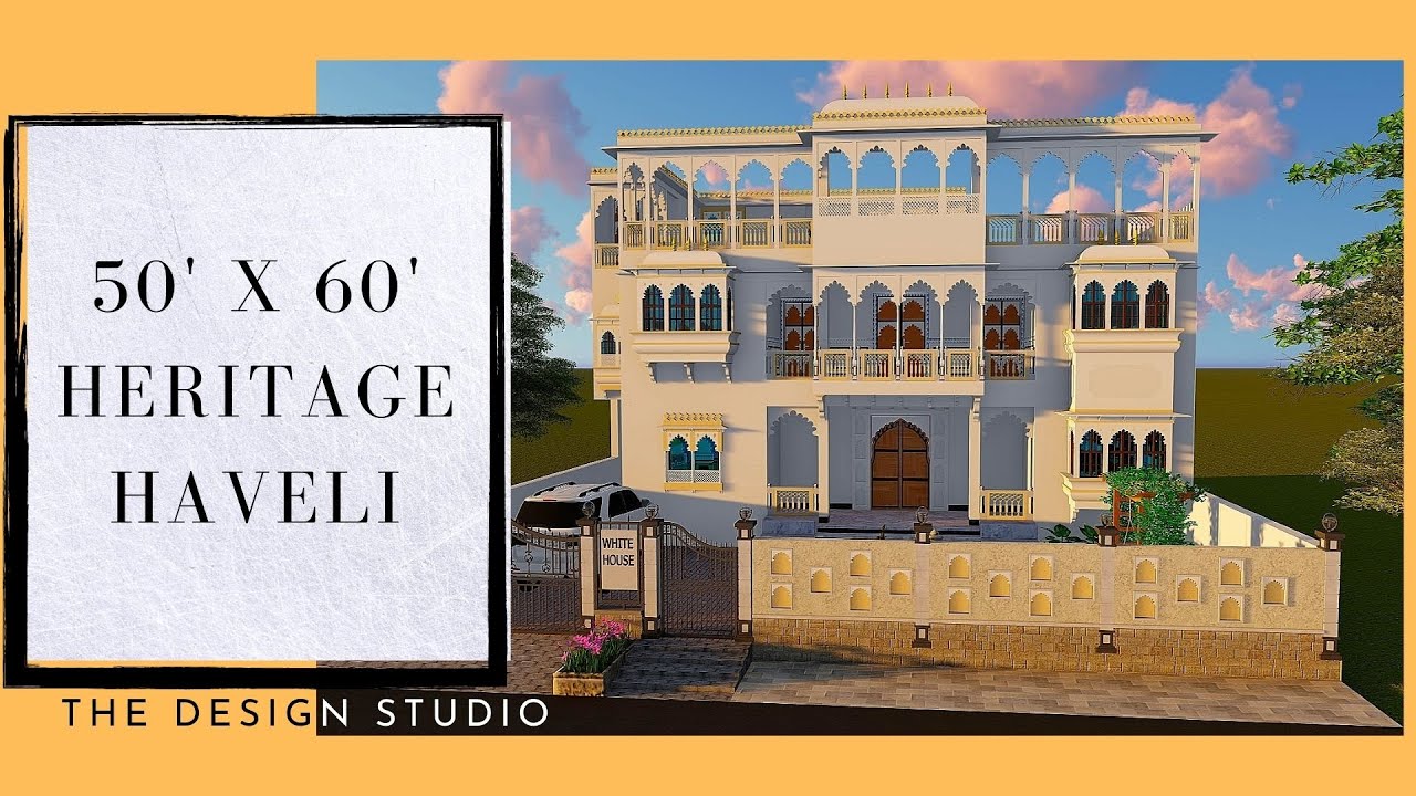 50' X 60' HAVELI | WHITE HOUSE | HERITAGE HAVELI | MODERN HAVELI | TRADITIONAL HOUSE | RAJASTHAN