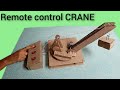 How to make a remote control crane from cardboard  homemade electric crane  easy working models