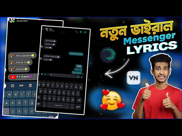 New Viral Messenger Chat Lyrics Video Editing | Chats Lyrical Status Video Editing | Alight Motion