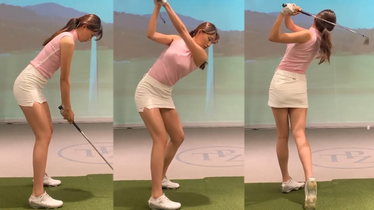 KLPGA 이한솔 프로의 멋진 스윙아크! 골프스윙!
