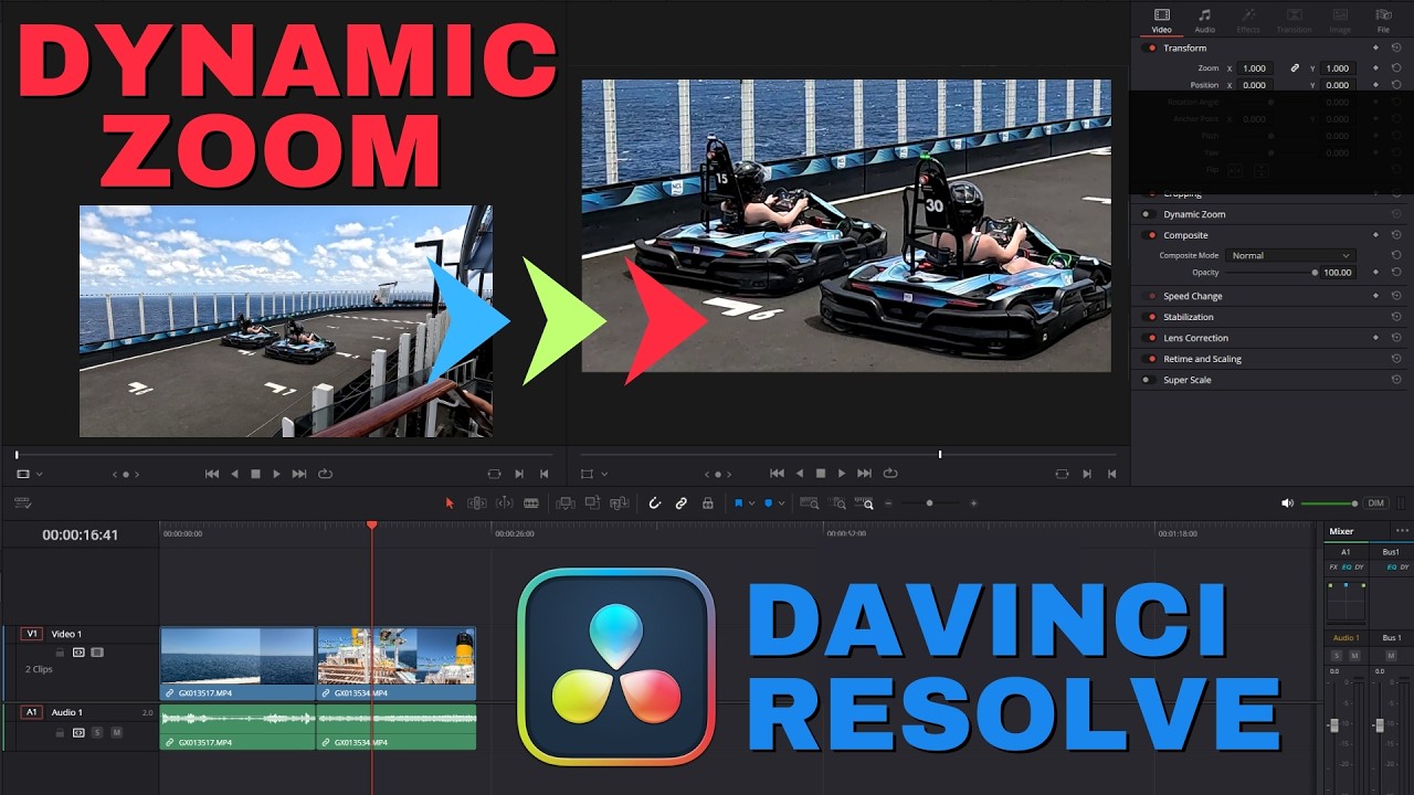 How to Zoom in on Davinci Resolve with Dynamic Zoom - YouTube