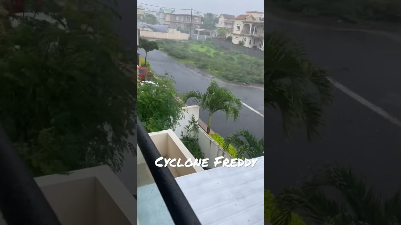 Cyclone Freddy in  Mauritius #storm #tropicalstorm