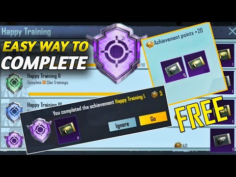 PUBG MOBILE FREE 5 CLASSIC AND PREMIUM CRATE COUPON | EASY TO COMPLETE HAPPY TRAINING ACHIEVEMENT