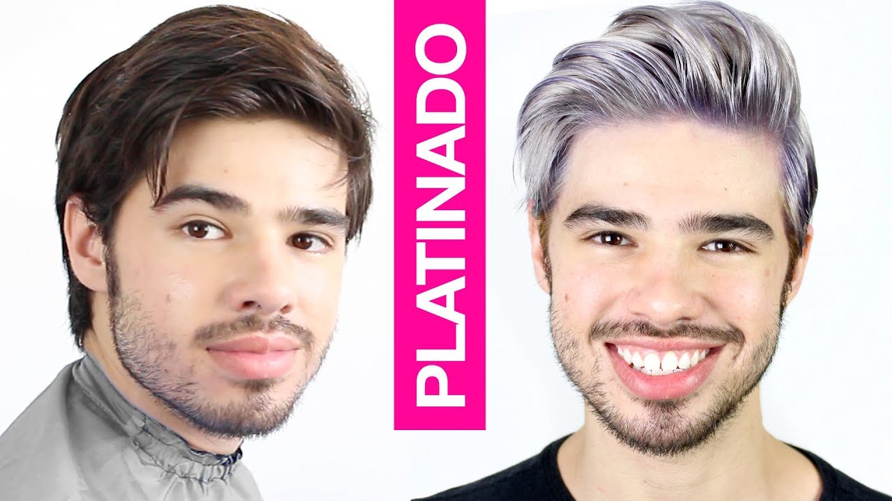 cabelo cinza platinado masculino