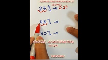 Converting-Percentage to decimal #maths #mathematics #mathstricks #percentage #decimal #reels #math