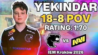 YEKINDAR 18-8 POV vs Natus Vincere (Dust2) | IEM Kraków 2026