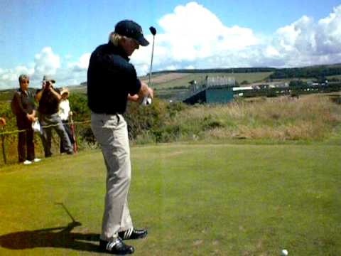 Greg Norman Teeing off at Turnberry,Scotland