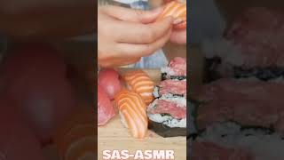 SAS-ASMR  SUSHI ALL TIME 😋#mukbangasmrlicious #asmr #mukbang #delicious