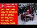 Easy and Fast way to remove 2 Feet Snow with Honda HSS 928/970 Snow Blower. Snow in California.