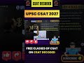 UPSC CSAT 2027 | UPSC CSAT 2027 FREE CLASSES | UPSC CSAT में बार-बार पूछे जाने वाले प्रश्न 🔥