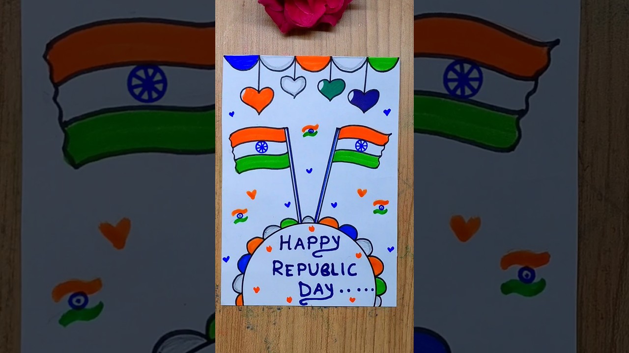 Happy Republic Day Drawing/Republic Day Card/ 26 January 