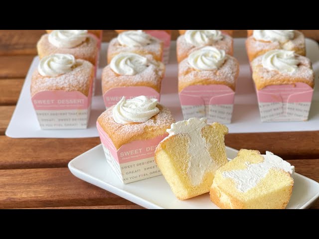 Hokkaido Chiffon Cupcakes (with video) - The Unlikely Baker®