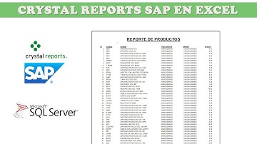 Reportes en Crystal Reports SAP desde Excel a SQLSERVER