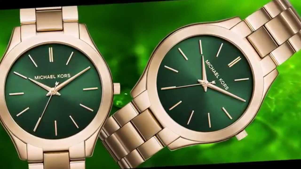 michael kors olive green watch