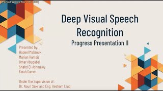 AUC CSE Senior Project I Final Progress Presentation Fall 2020 Group7