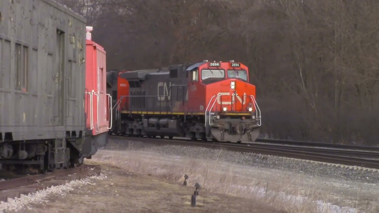 CN and Illinois Central trains through Griffith on a Nice Day!