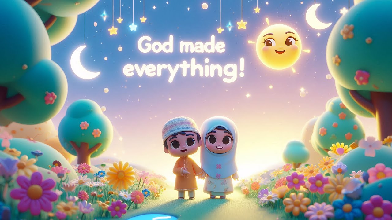 . 🌙 Allah Made Everything | Islamic Kids Rhymes | Learn About Allah’s Creation