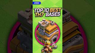 TOP 10 BEST TH7 BASES 😍 (War/Trophy/Farm) #th7 #th7base #clashofclans #clashbabe #cocbases #coc