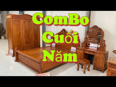 Video Combo Phòng Ngủ - Giường - Tủ Áo - Bàn Trang Điểm Gỗ... - youtube