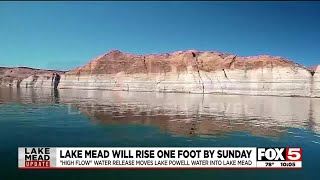 Lake Mead to rise one foot by Sunday after federal ‘high flow’ water release