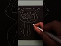 DIBUJANDO UN GATO CON TINTA BLANCA #shorts #art #drawing #drawingvideo #gato (ARTE IMPROVISADO)